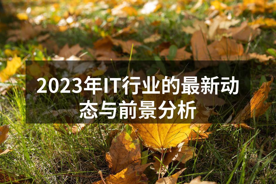 2023年IT行业发展趋势